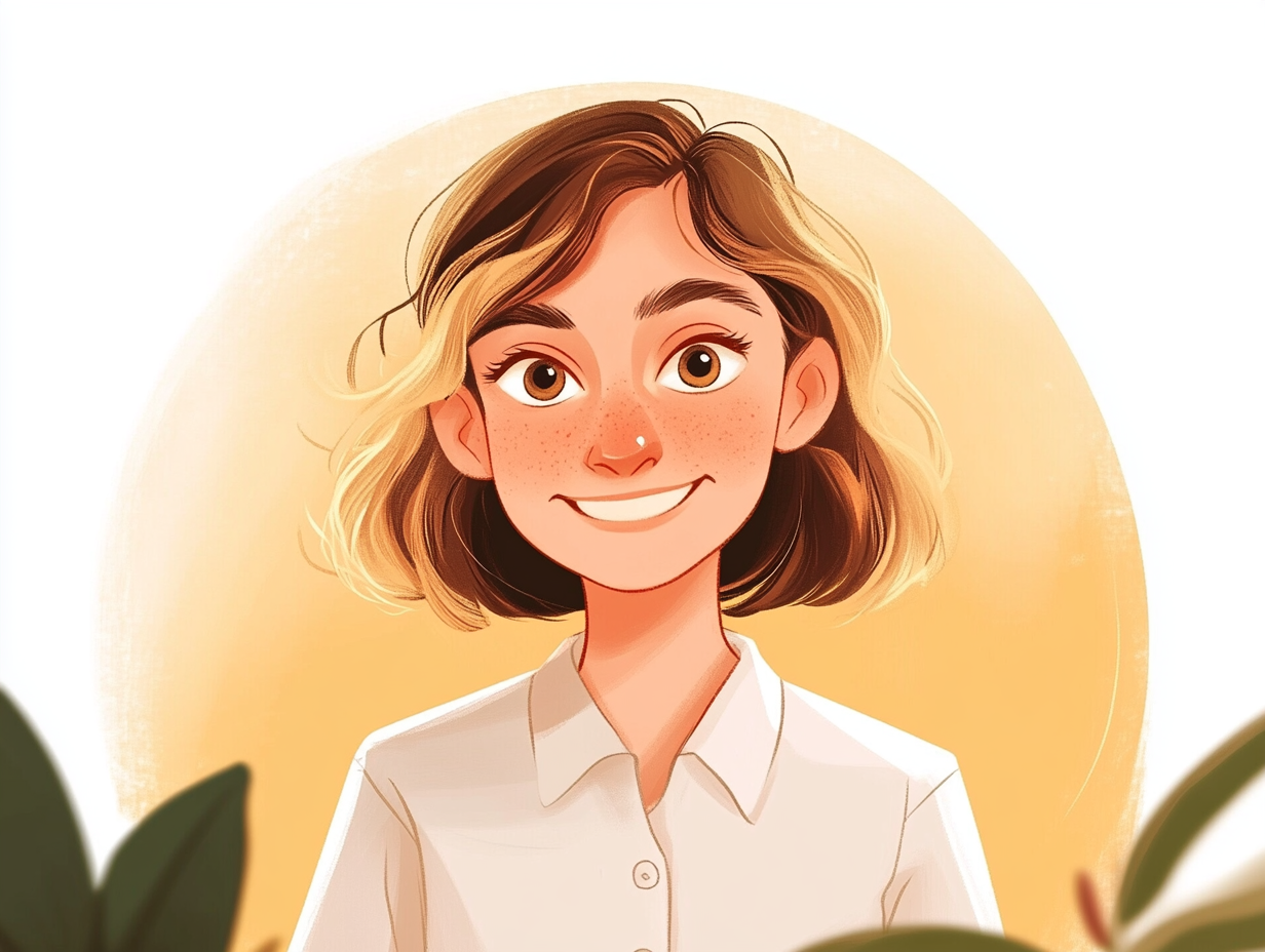 Avatar maria Illustration im Zeichenformat von Maria, Psychologin bei PSICOLORIA, mit einem freundlichen und professionellen Ausdruck, der ihren freundlichen und einfühlsamen Therapieansatz widerspiegelt.