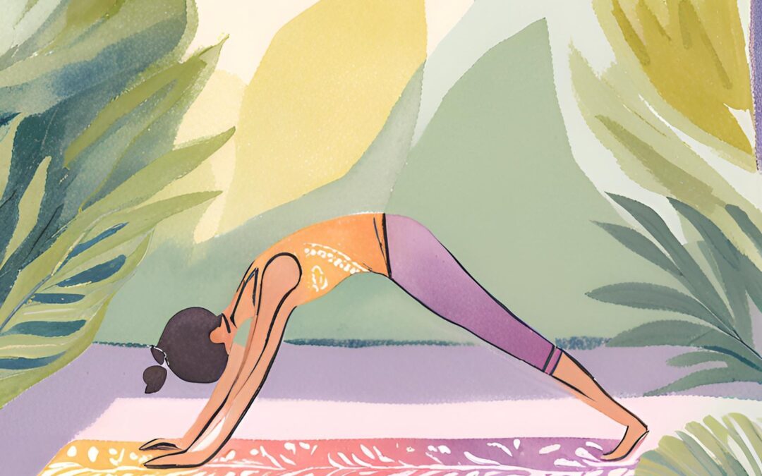 Perro boca abajo, yoga