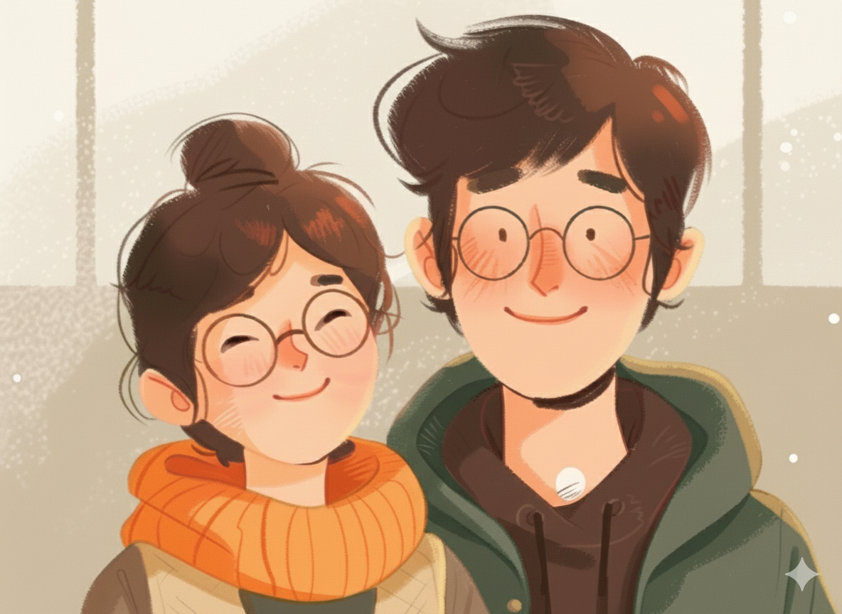 Avatar en formato dibujo de un cliente satisfecho de PSICOLORIA, representando la experiencia positiva de la terapia.